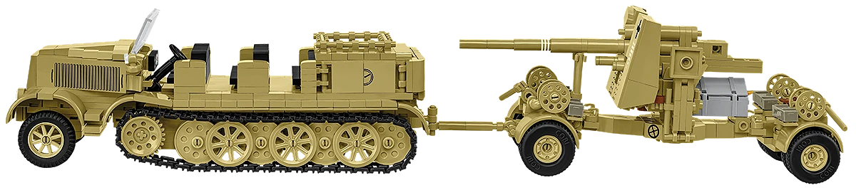 COBI HISTORICAL COLLECTION WWII SD.KFZ.8 TOWING 8.8 CM FLAK 36 3143