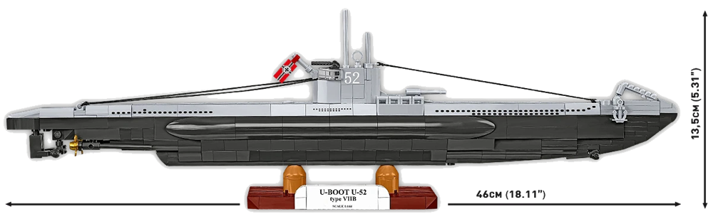 COBI HISTORICAL COLLECION WWII U-BOOT U-52 TIPO VIIB 4852 COBI HISTORICAL COLLECION WWII U-BOOT U-52 TIPO VIIB 4852