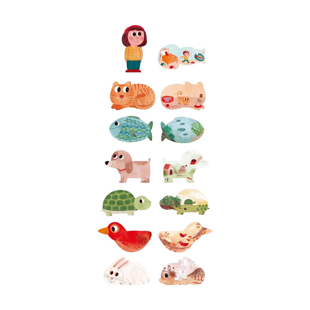 LONDJI PUZZLE I LOVE MY PETS - 7 IN 1 PZ003U