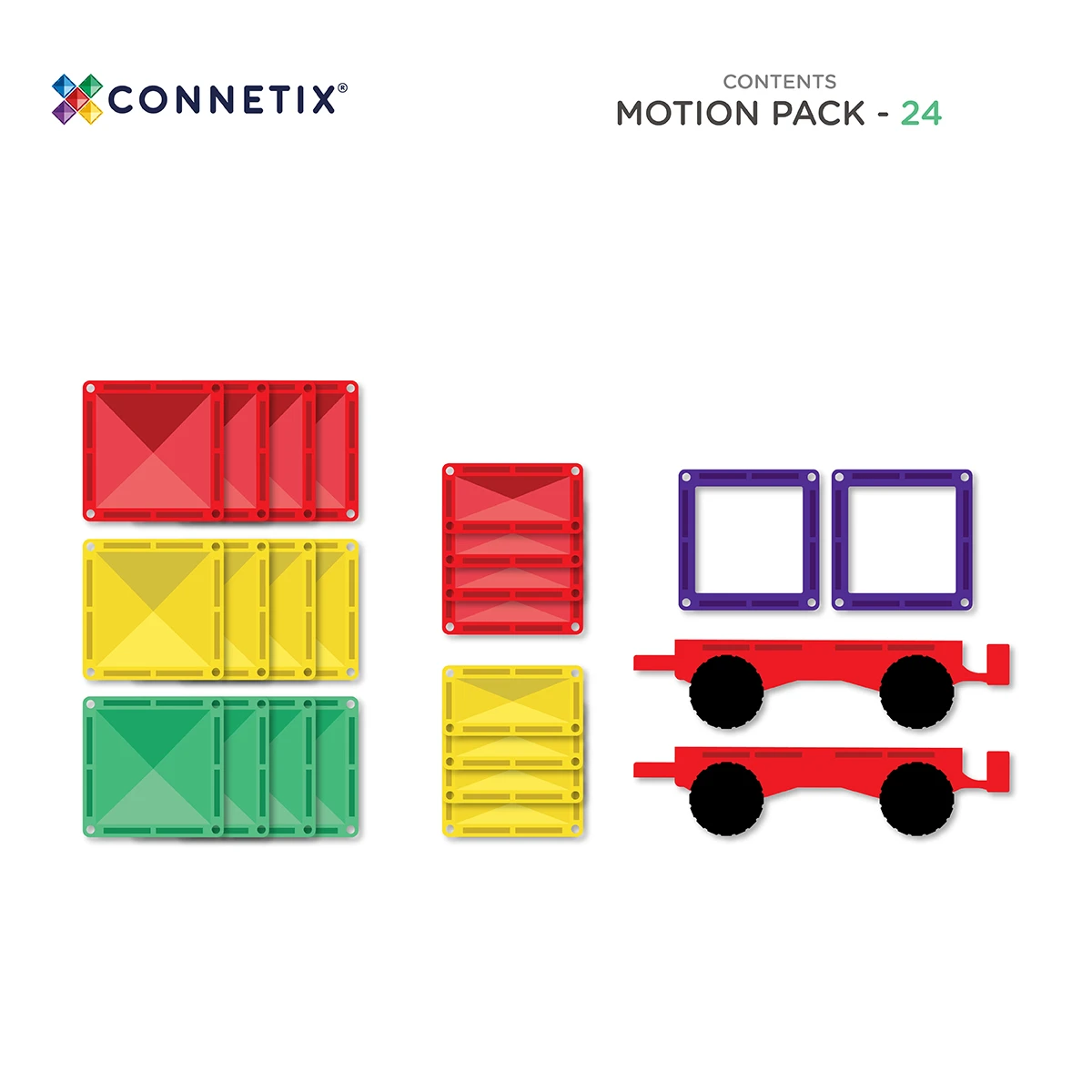 CONNETIX PANNELLI MAGNETICI MOTION PACK RAINBOW 24 PZ CONNETIX PANNELLI MAGNETICI MOTION PACK RAINBOW 24 PZ