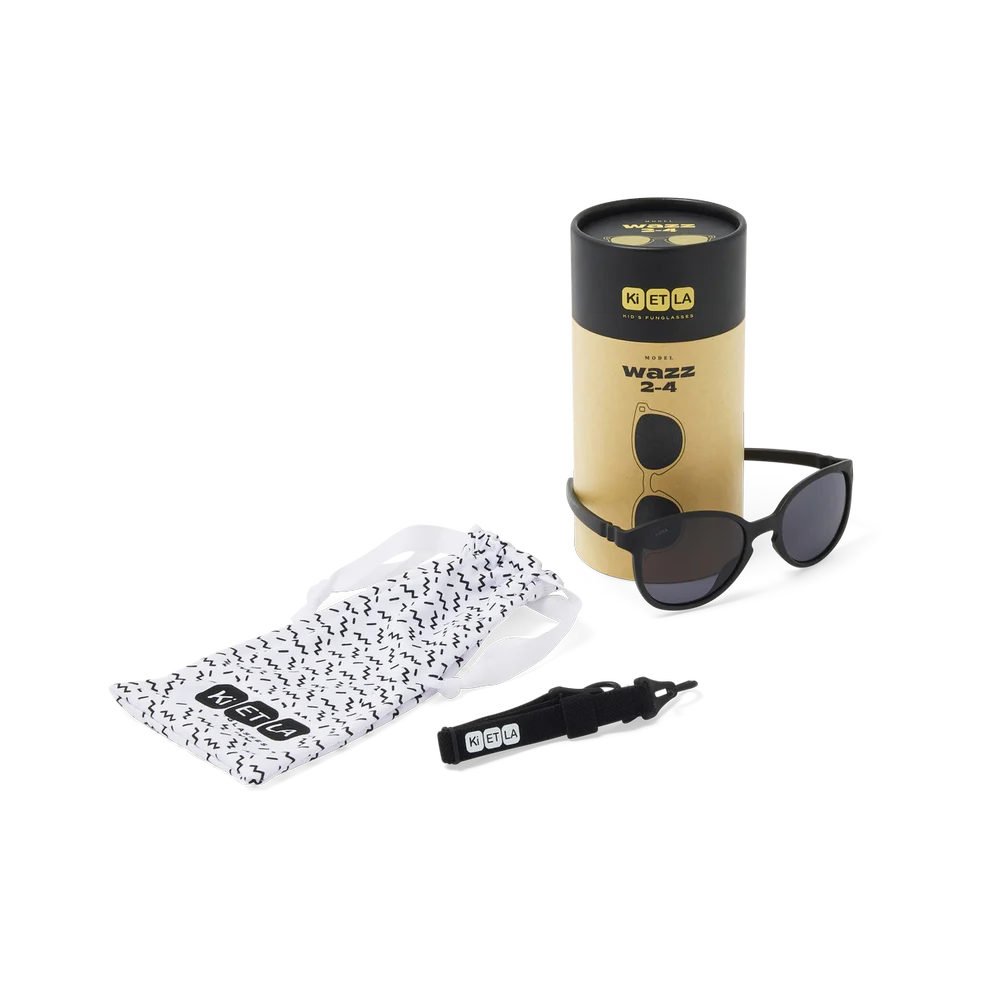 KI ET LA OCCHIALI DA SOLE WAZZ 5 WAYFARER STYLE 7-12 ANNI WA5SUNBLACK