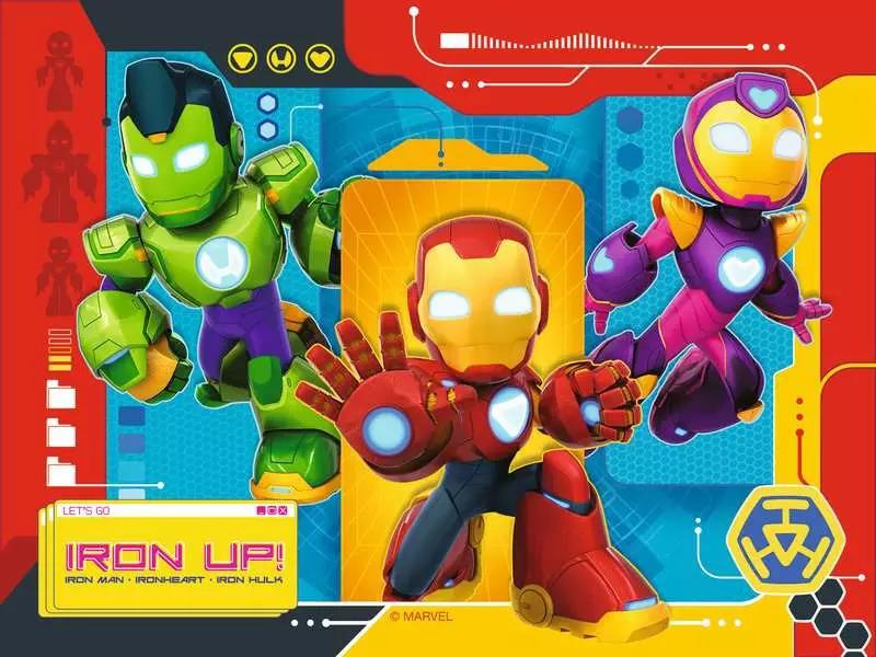 RAVENSBURGER PUZZLE IRON MAN E FRIENDS 4 IN 1 BOX - 12/16/20/24 PZ 04190