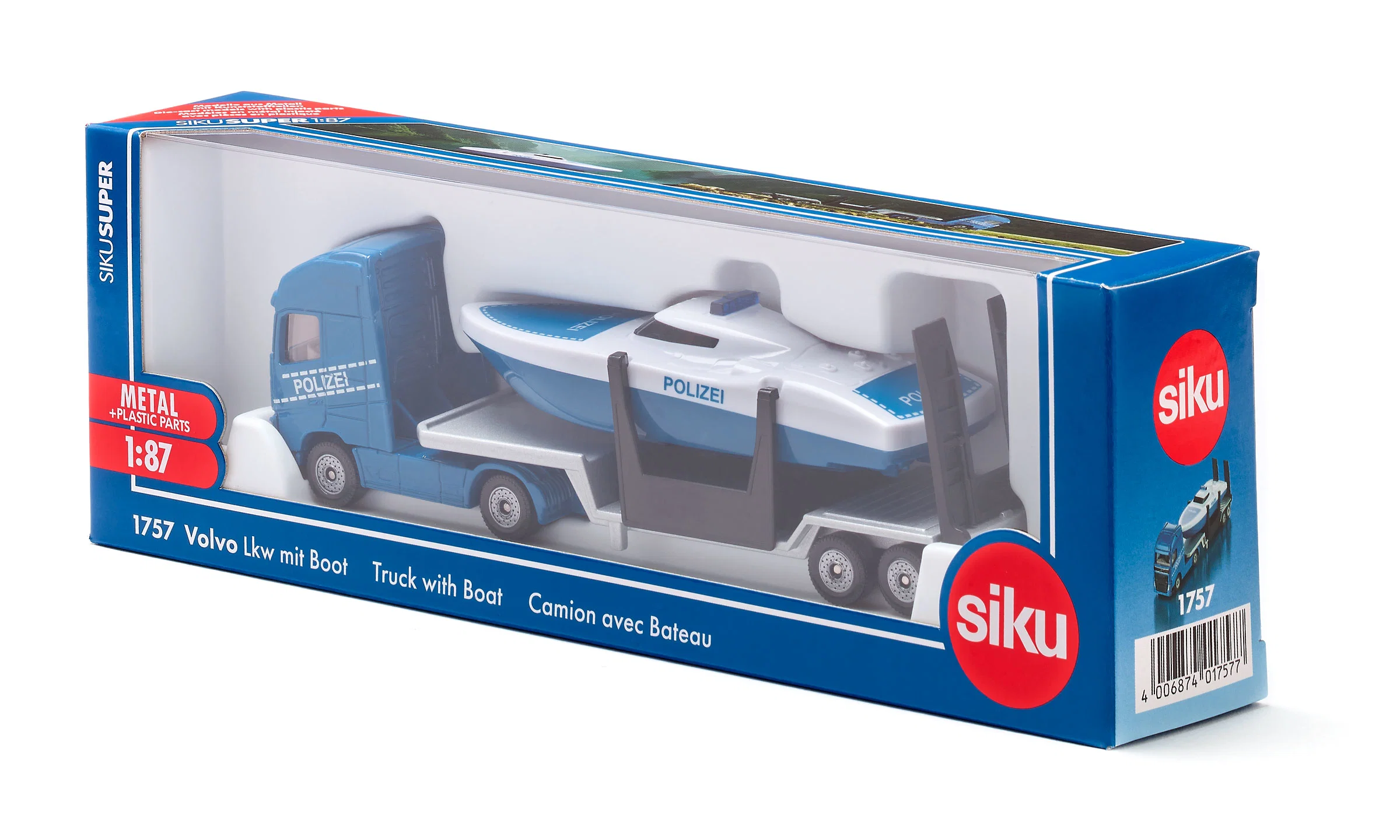 SIKU CAMION VOLVO CON BARCA 1757 SIKU CAMION VOLVO CON BARCA 1757