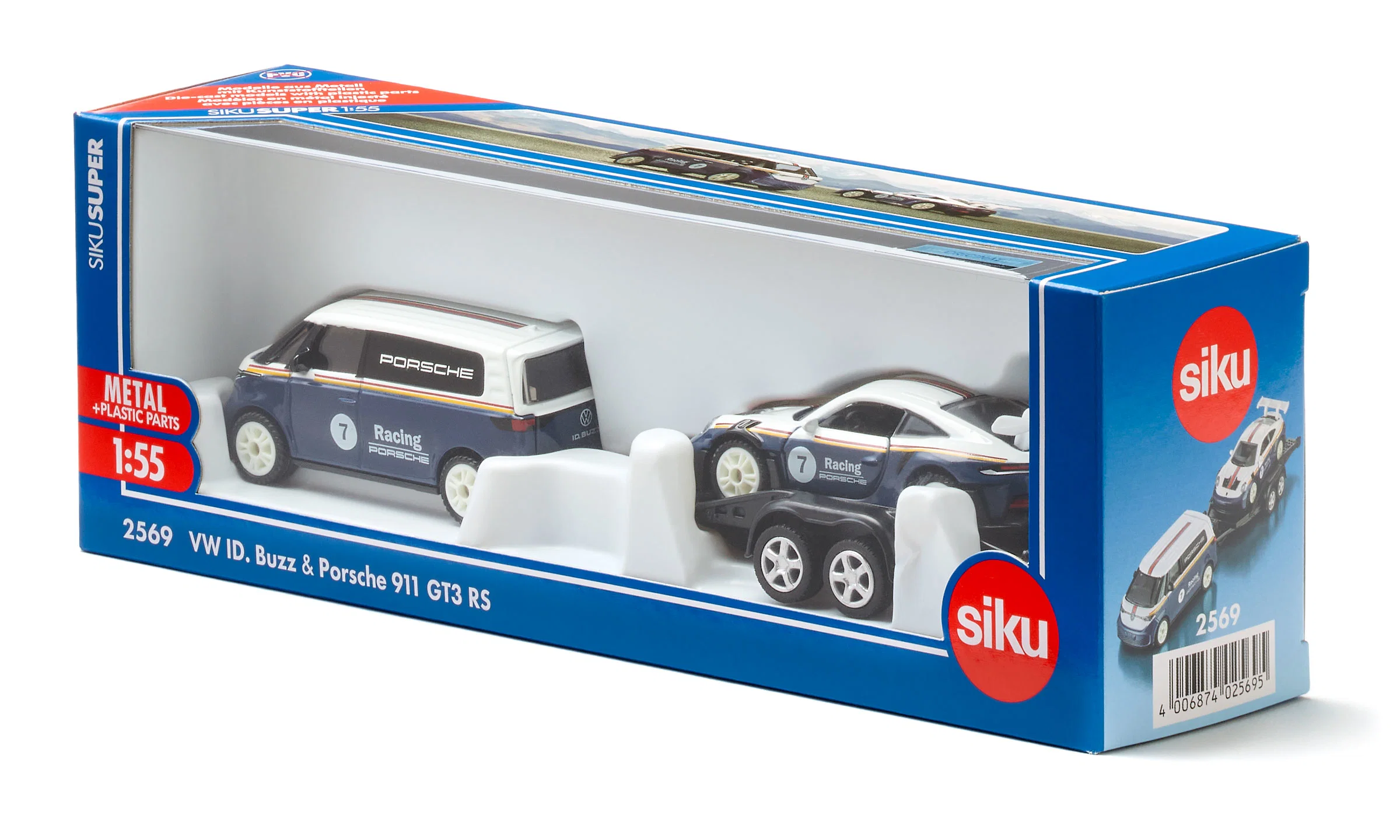 SIKU VW ID. BUZZ CON PORSCHE 911 GT3 RS 2569 SIKU VW ID. BUZZ CON PORSCHE 911 GT3 RS 2569
