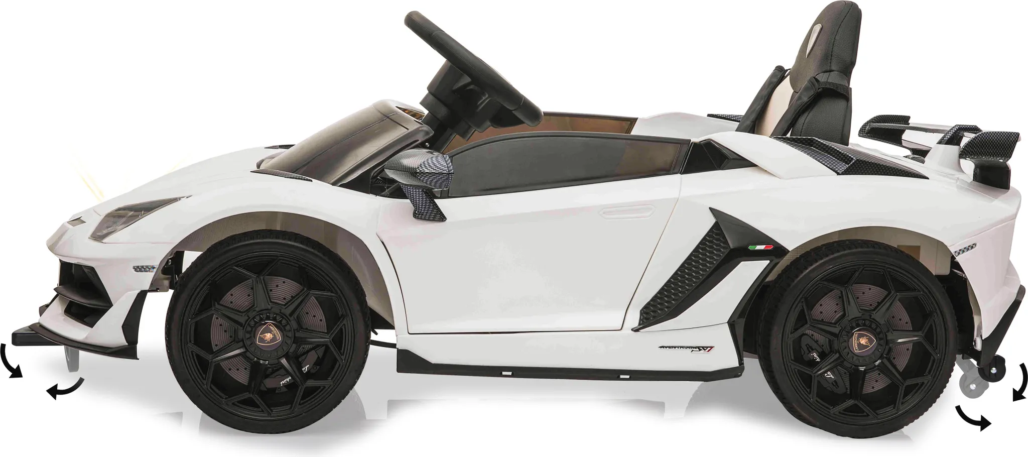 JAMARA RIDE-ON LAMBORGHINI AVENTADOR SVJ BIANCO 12V 2,4GHZ 460687
