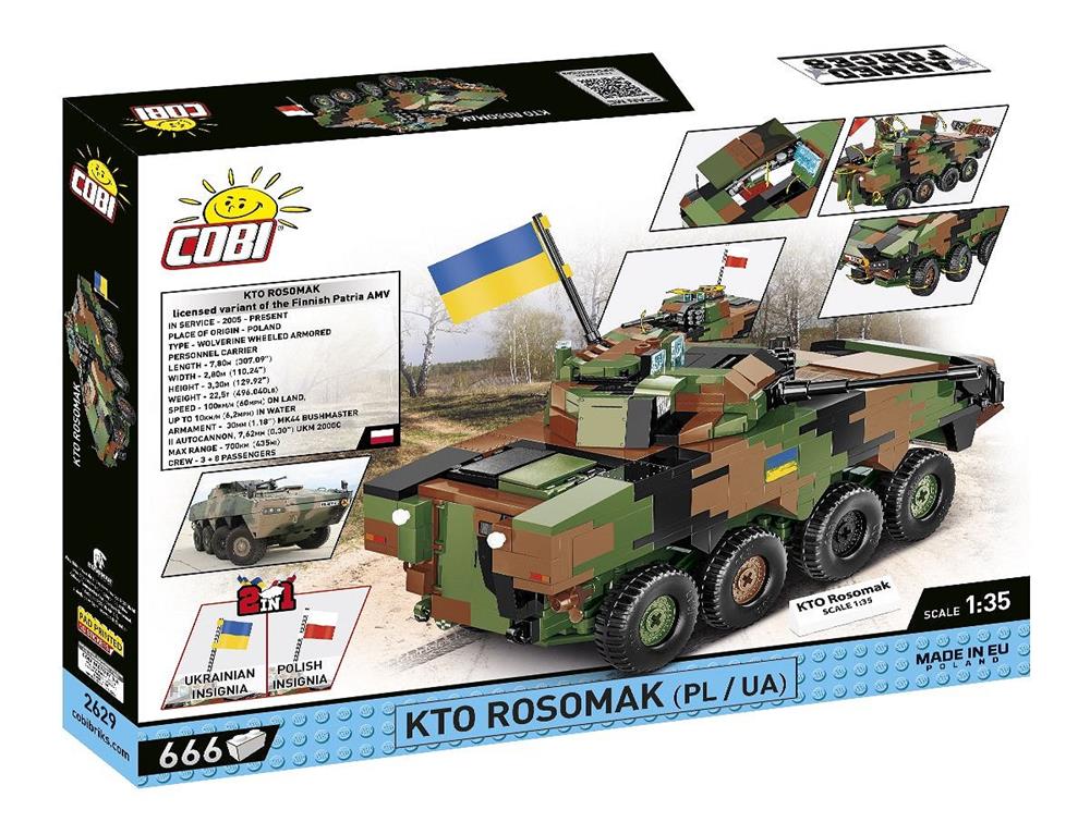 COBI ARMED FORCES KTO ROSOMAK 2IN1 PL / UA 2629 COBI ARMED FORCES KTO ROSOMAK 2IN1 PL / UA 2629