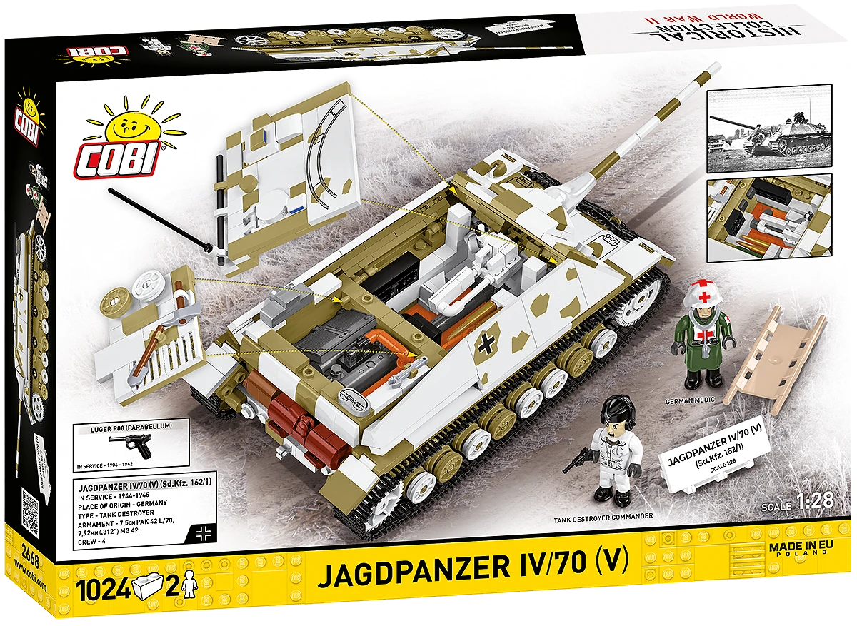 COBI HISTORICAL COLLECTION WWII JAGDPANZER IV 70 (V) (SD.KFZ.162/1) 2668 COBI HISTORICAL COLLECTION WWII JAGDPANZER IV 70 (V) (SD.KFZ.162/1) 2668