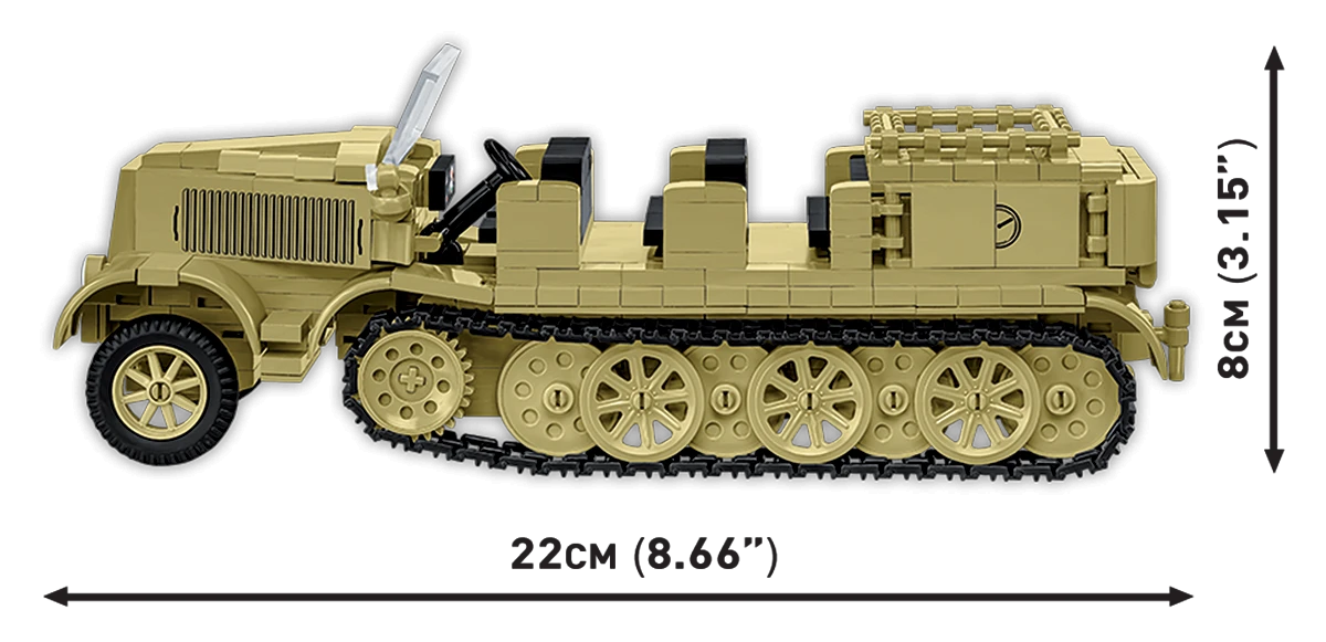 COBI HISTORICAL COLLECTION WWII SD.KFZ.8 TOWING 8.8 CM FLAK 36 3143