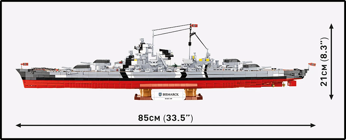 COBI HISTORICAL COLLECTION WWII BATTLESHIP BISMARCK 4860 COBI HISTORICAL COLLECTION WWII BATTLESHIP BISMARCK 4860