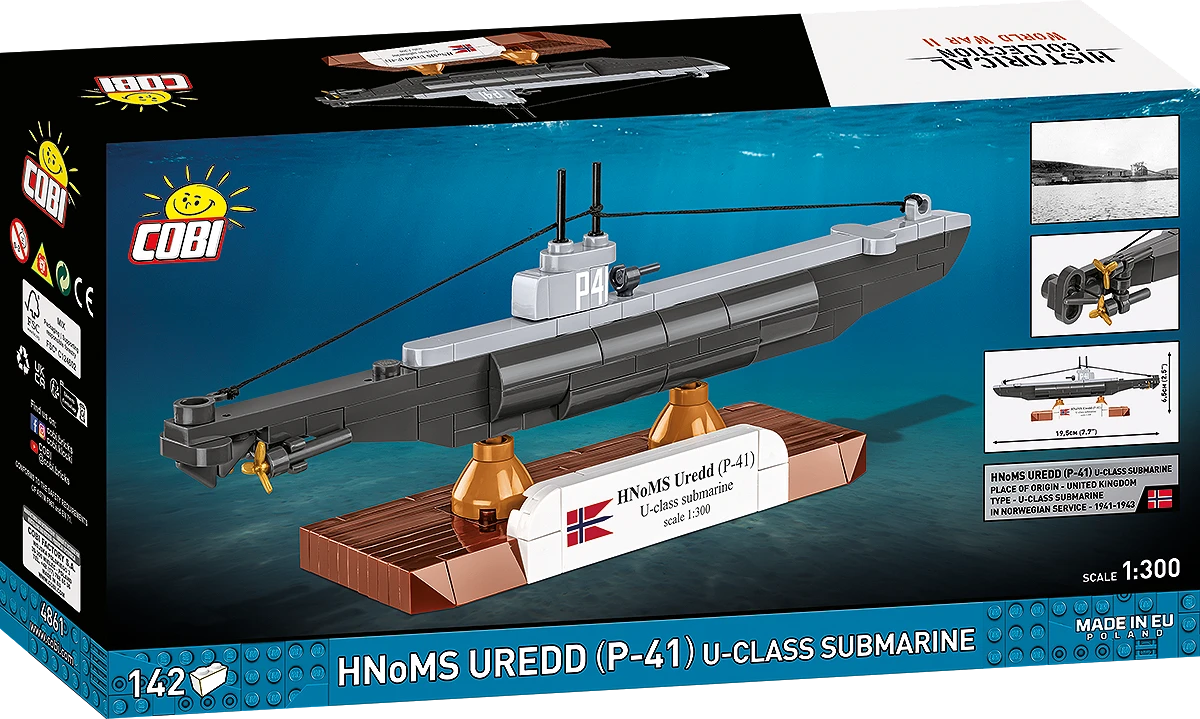 COBI HISTORICAL COLLECTION WWII HNOMS UREED (P41) U-CLASS SUBMARINE 4861 COBI HISTORICAL COLLECTION WWII HNOMS UREED (P41) U-CLASS SUBMARINE 4861