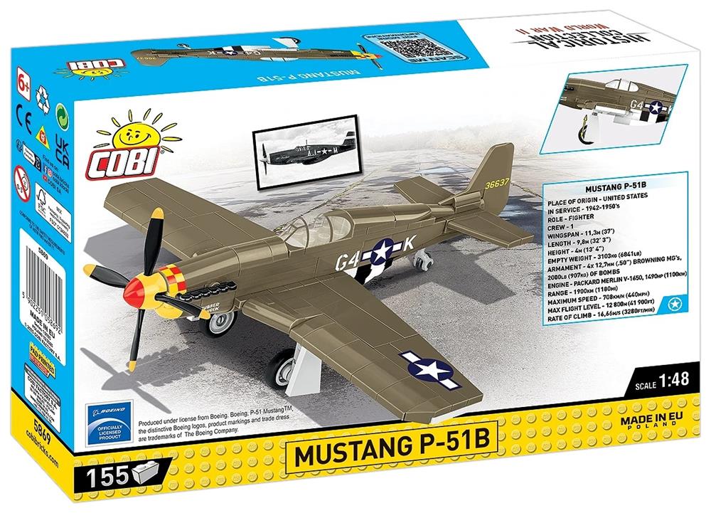 COBI HISTORICAL COLLECTION WWII MUSTANG P-51B 5869