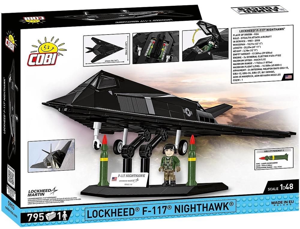 COBI ARMED FORCES LOCKHEED F-117 NIGHTHAWK 5903 COBI ARMED FORCES LOCKHEED F-117 NIGHTHAWK 5903