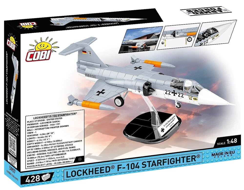 COBI ARMED FORCES LOCKHEED F-104 STARFIGHTER 5907 COBI ARMED FORCES LOCKHEED F-104 STARFIGHTER 5907