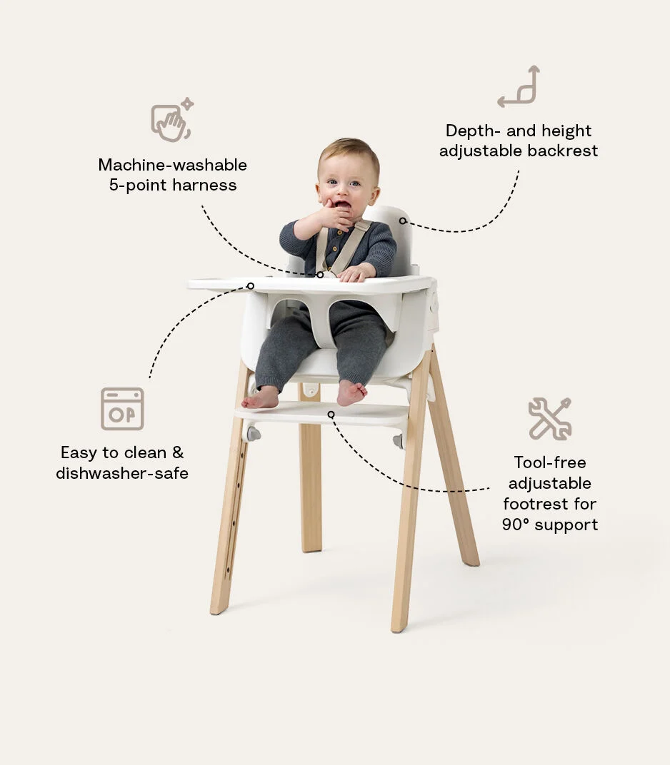 STOKKE SEGGIOLONE STEPS™ WHITE/NATURAL 692600
