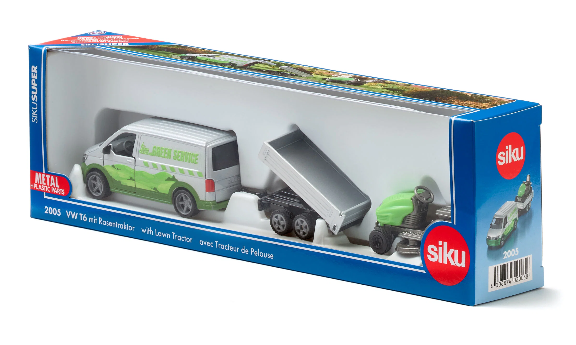 SIKU VW T6 CON TRATTORINO RASAERBA 2005