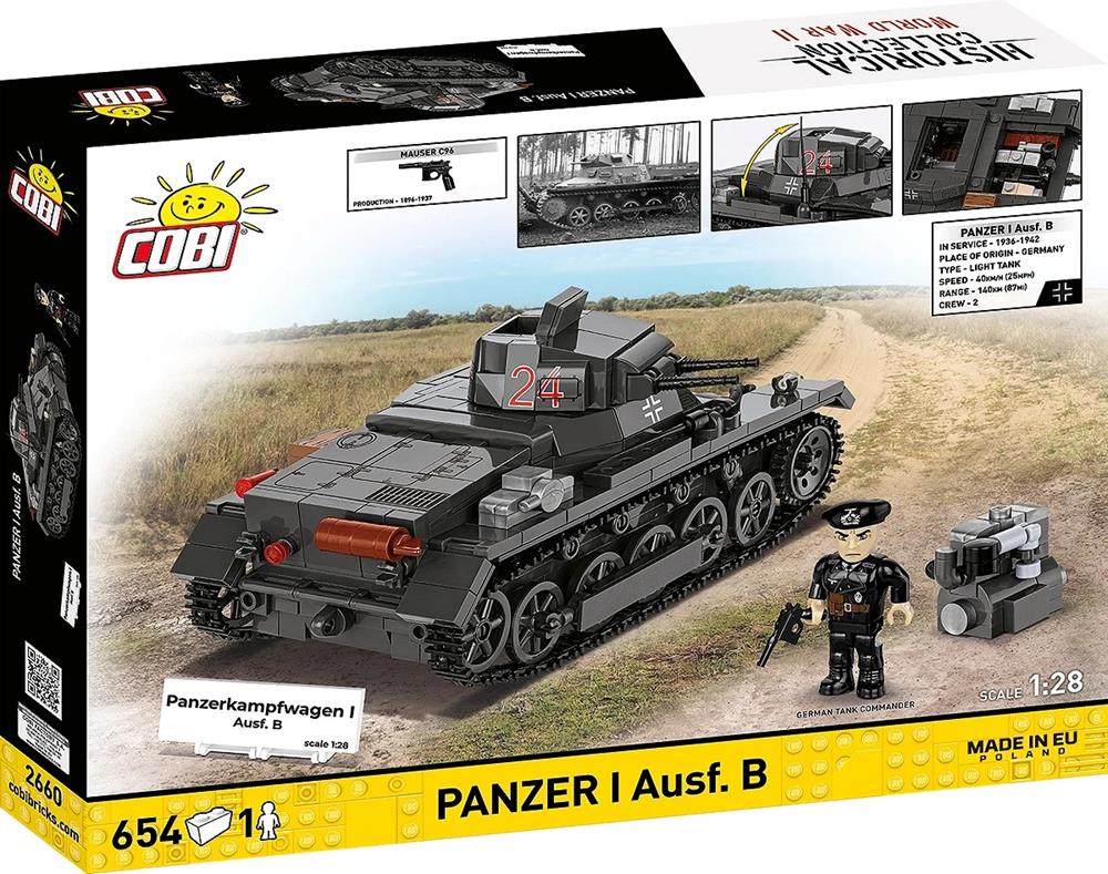 COBI HISTORICAL COLLECTION WWII PANZER I AUSF.B 2660 COBI HISTORICAL COLLECTION WWII PANZER I AUSF.B 2660