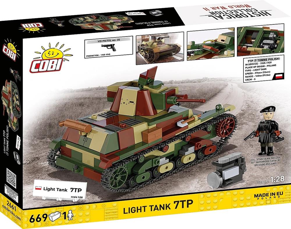 COBI HISTORICAL COLLECTION WWII LIGHT TANK 7TP 2661 COBI HISTORICAL COLLECTION WWII LIGHT TANK 7TP 2661