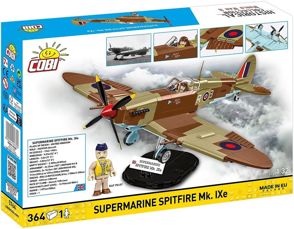COBI HISTORICAL COLLECTION WWII SUPERMARINE SPITFIRE MK.IXE 5764