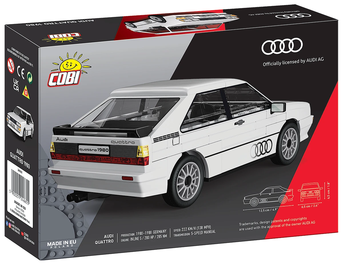 COBI CARS AUDI QUATTRO BIANCA 24665