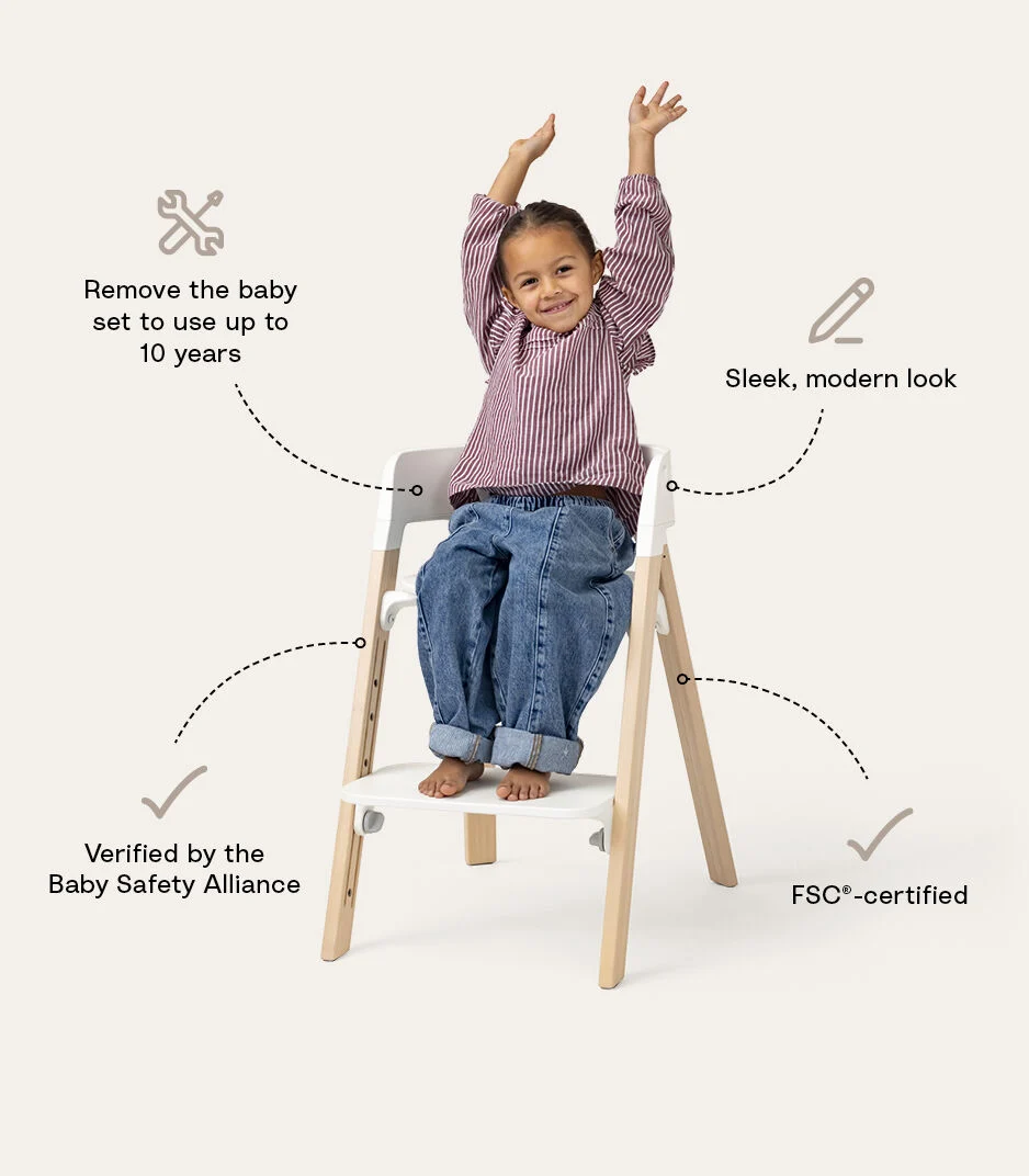 STOKKE SEGGIOLONE STEPS™ WHITE/NATURAL 692600