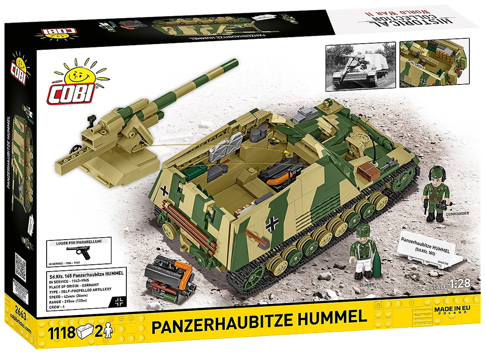COBI HISTORICAL COLLECTION WWII PANZERHAUBITZE HUMMEL (SD.KFZ.165) 2663 COBI HISTORICAL COLLECTION WWII PANZERHAUBITZE HUMMEL (SD.KFZ.165) 2663