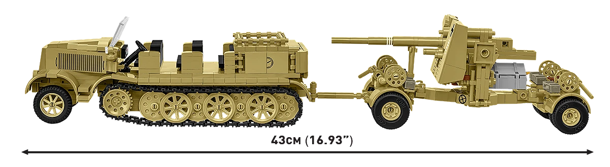 COBI HISTORICAL COLLECTION WWII SD.KFZ.8 TOWING 8.8 CM FLAK 36 3143