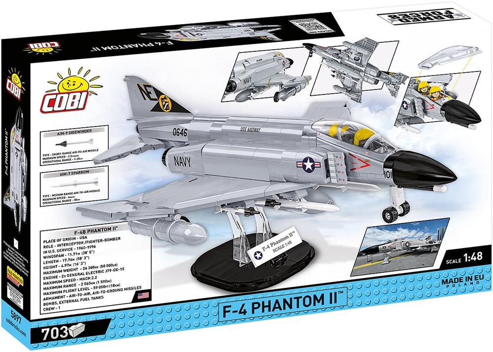 COBI ARMED FORCES F-4 PHANTOM II - USS MIDWAY 5897 COBI ARMED FORCES F-4 PHANTOM II - USS MIDWAY 5897